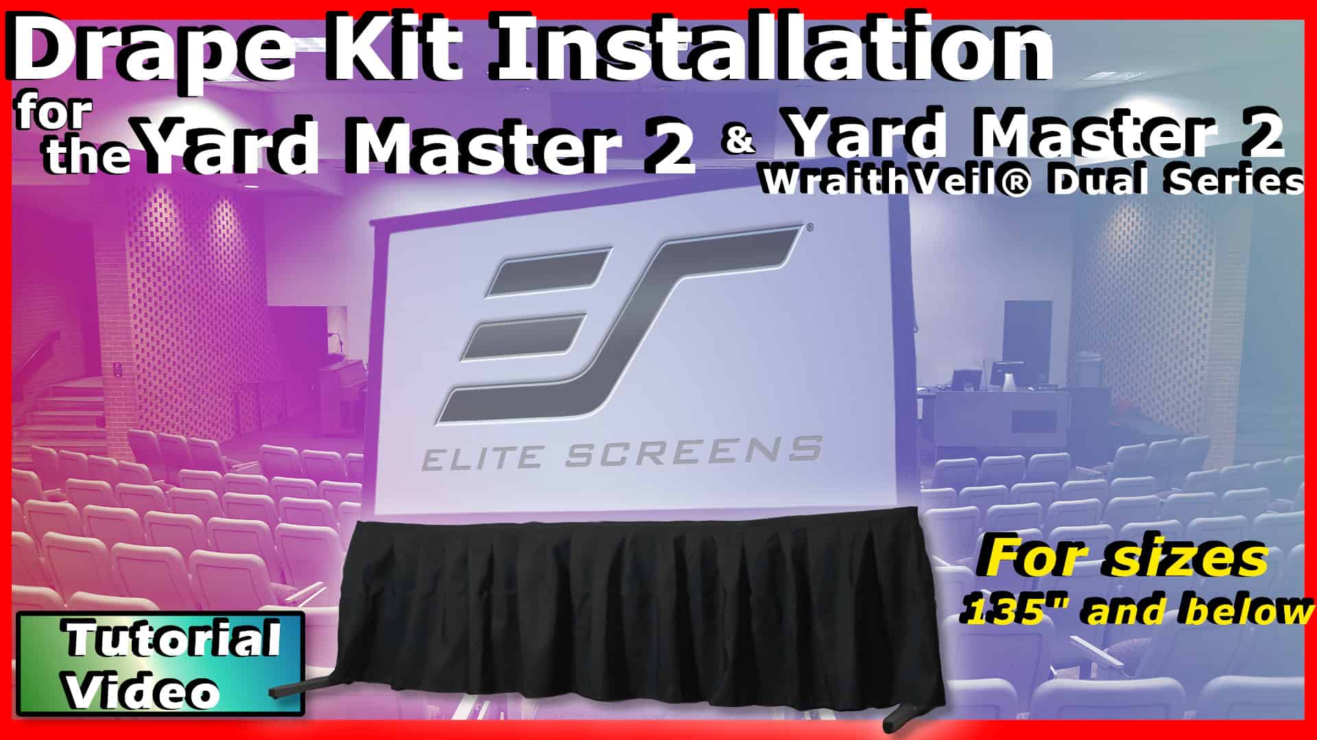 Elite Screens projector screens for home theater and presentations.