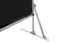 Adjustable projection screen stand suitable for home theaters and presentations.