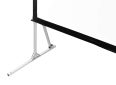 Adjustable projector screen stand for home theater and presentations.