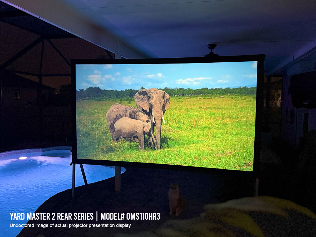 Yard Master 2 outdoor folding-Frame rear projection screen