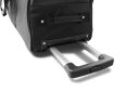 Portable projector screen bag with telescoping handle for easy transport and storage.