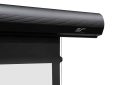 High-quality motorized projector screen for home and business use.