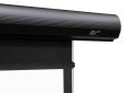 High-quality motorized projector screen for home and business use.
