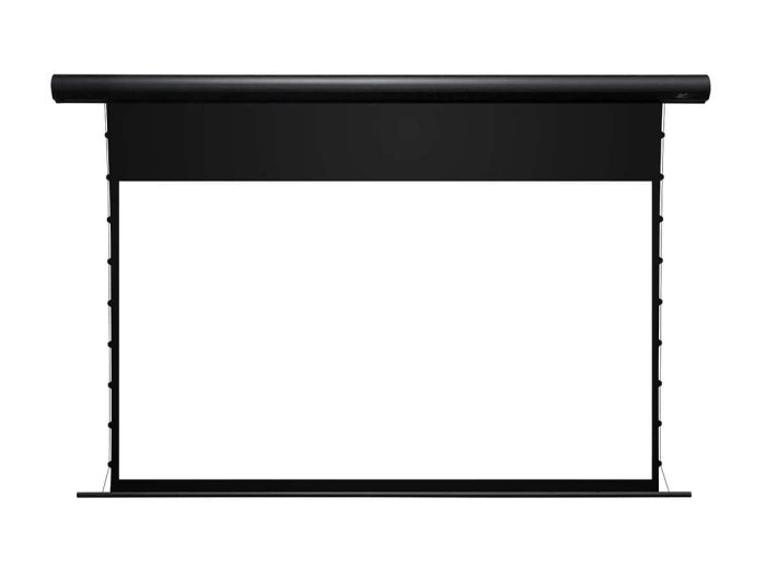 Elite Screens Motorized Projector Screen Motorized projector screen for home theater and business presentations.