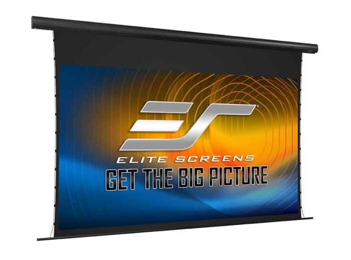 125" Yard Master Tab-Tension Outdoor Projection Screen Elite Screens Yard Master 125" outdoor projection screen with wireless battery operation.