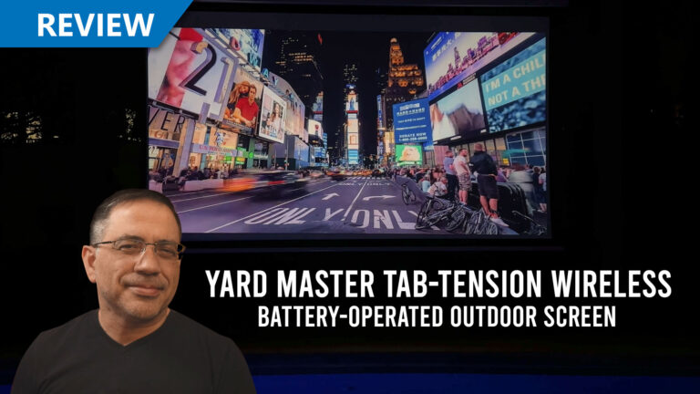 Yard Master Tension Wireless Battery-Operated Outdoor Entertainment Projector Screen