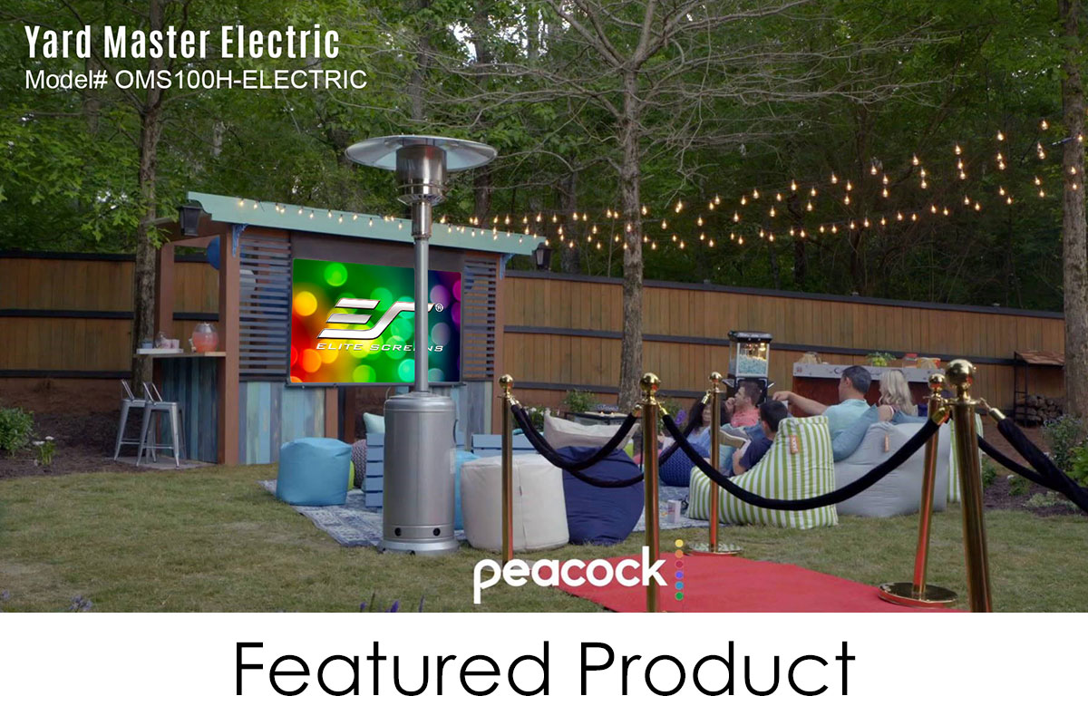 Elite Screens Yard Master Electric Series Featured in “Backyard Blowout” on Peacock TV