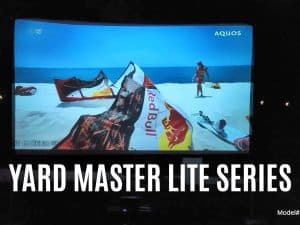 Quality Yard Master Lite Series outdoor projector screen for vibrant image display. Perfect for back.