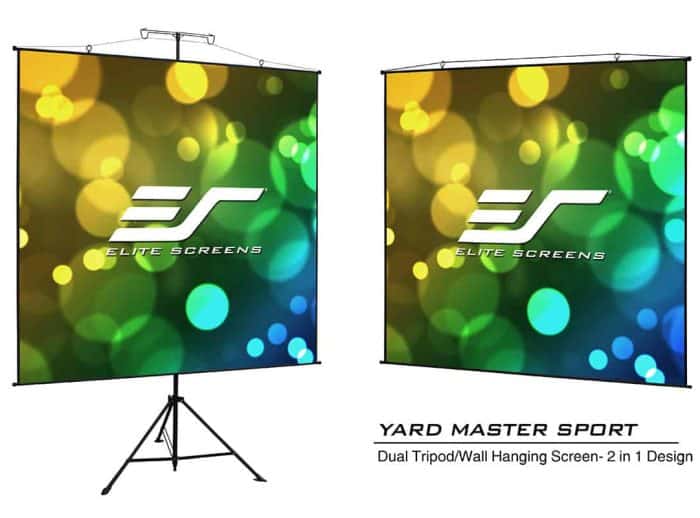 Yard Master Sport Ultra-Light Indoor/Outdoor Projection Screen Yard Master Sport portable projection screen for indoor and outdoor use, lightweight and easy to set.