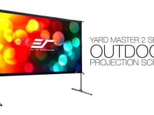 Outdoor projector screen from Elite Screens Yard Master 2 Rear Series.