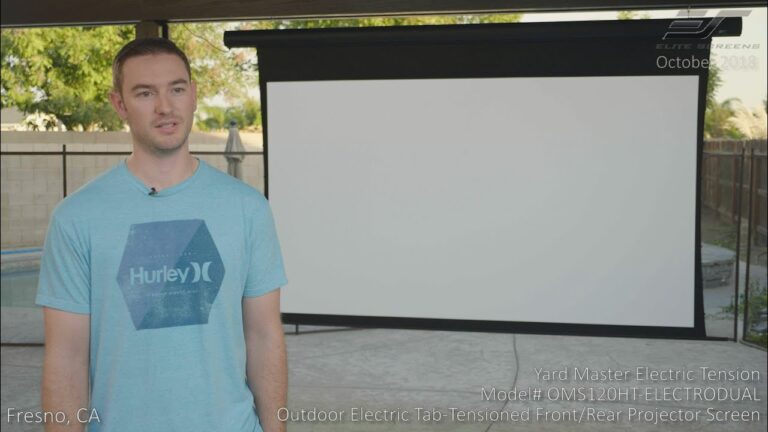 Yard Master Electric Tension Series Outdoor Dual Projector Screen in Fresno, CA