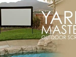 Outdoor Yard Master Series projector screen for backyard movie nights.