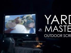 Rear projection screen for outdoor use with high-quality image clarity.