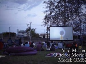 Quality Yard Master Series outdoor projector screen for backyard movie nights.