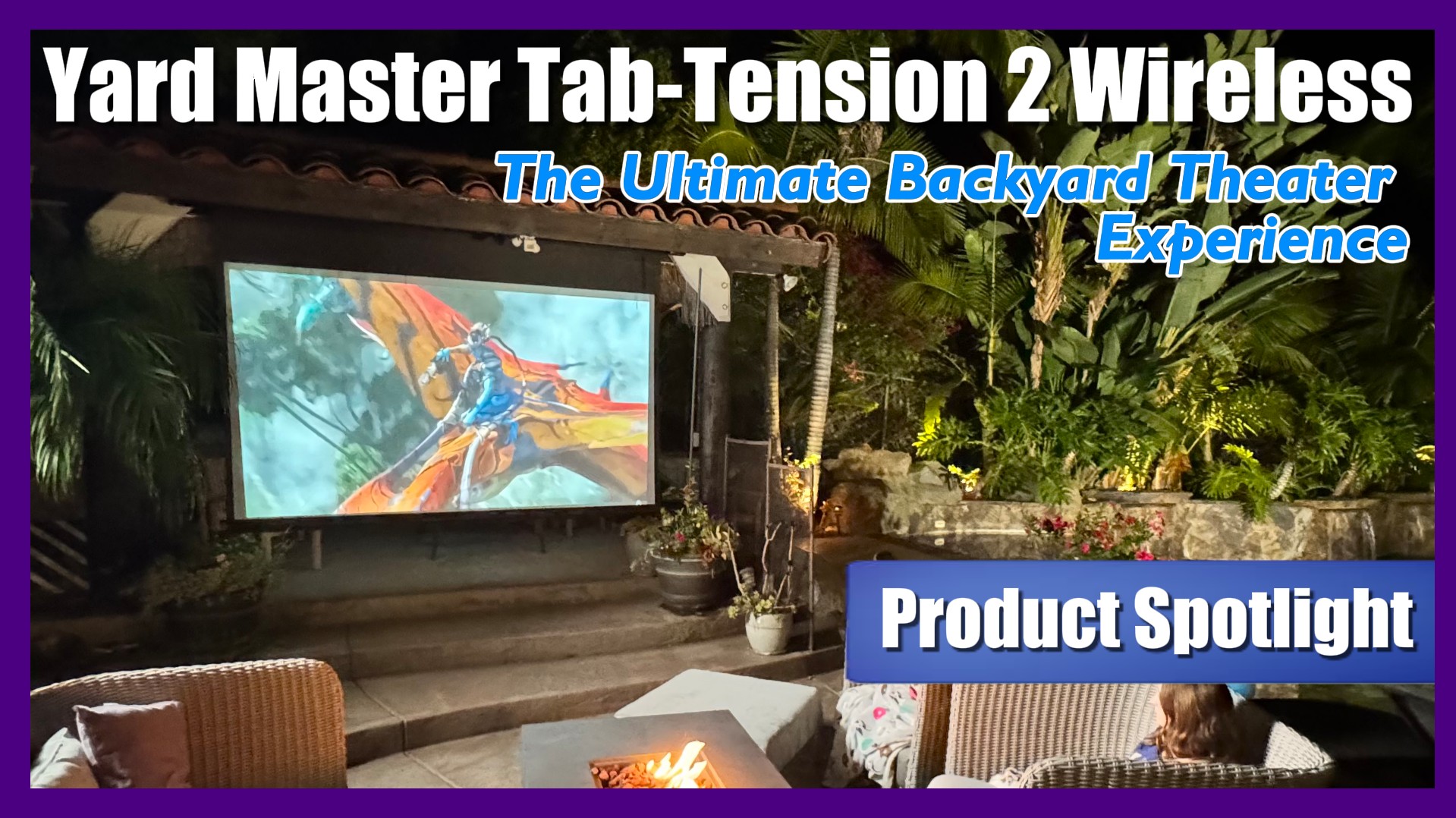 Outdoor Movie Nights Made Easy | Yard Master Tab-Tension 2 Wireless Spotlight