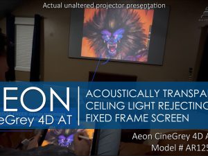 Elite Screens Aeon CineyGrey 4D AT Acoustic Transparent Ambient Light Rejecting Projector Screen