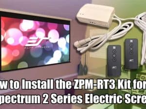 Remote control kit with cables and remotes for Spectrum2 projector screens.