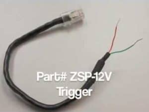 Trigger cable for projector screens with IR "Eye" receiver.