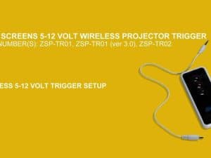 Wireless 5-12V projector trigger for ceiling or wall mounting.
