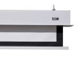 High-quality motorized projector screen for home and business use.