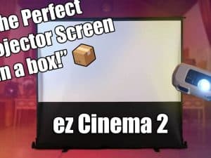 Portable ezCinema 2 Series projection screen for home theater and presentations.