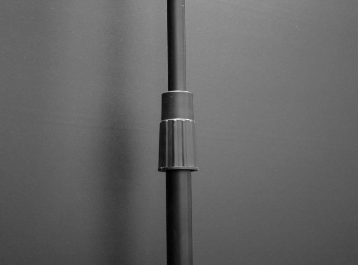 Elite Screens Projector Screen Mounting Pole Close-up of a black projector screen mounting pole for ceiling installation.