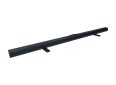 Durable black projector screen mounting bar for secure installation.