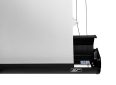 Portable projector screen for home theater and presentations, easy to set up and transport.