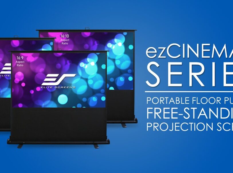 ezCinema 2 Portable Floor Pull-Up Projection Screen