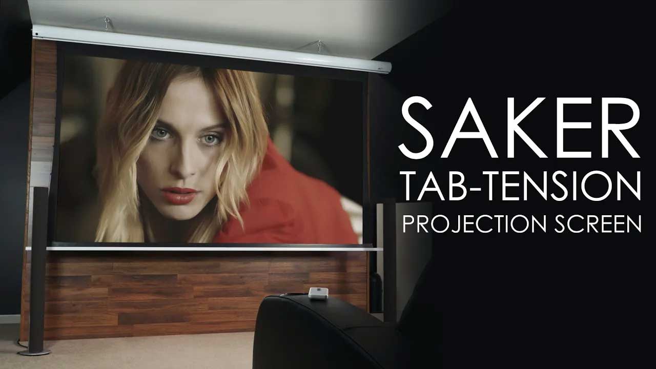 Saker Tab-Tension Front Projection Screen